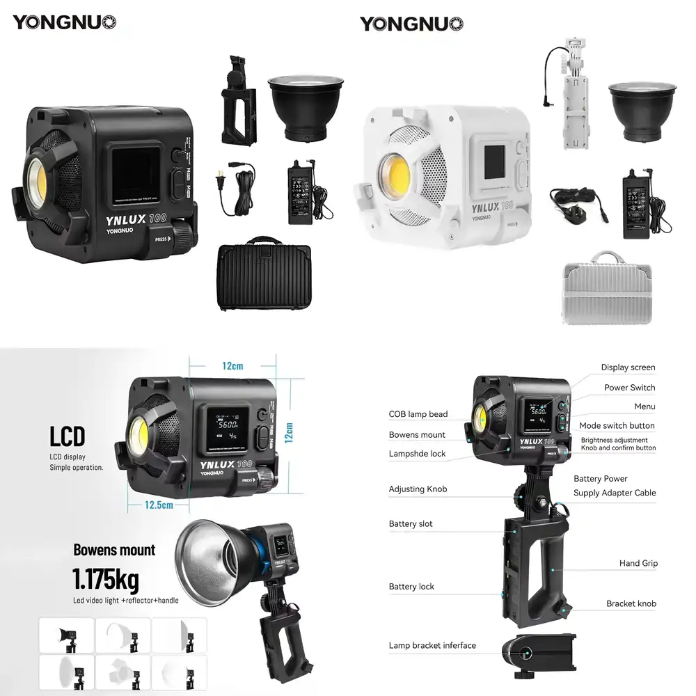Lighting In Photography Studio - YONGNUO YNLUX100 100W 3200K-5600K Compact Handheld