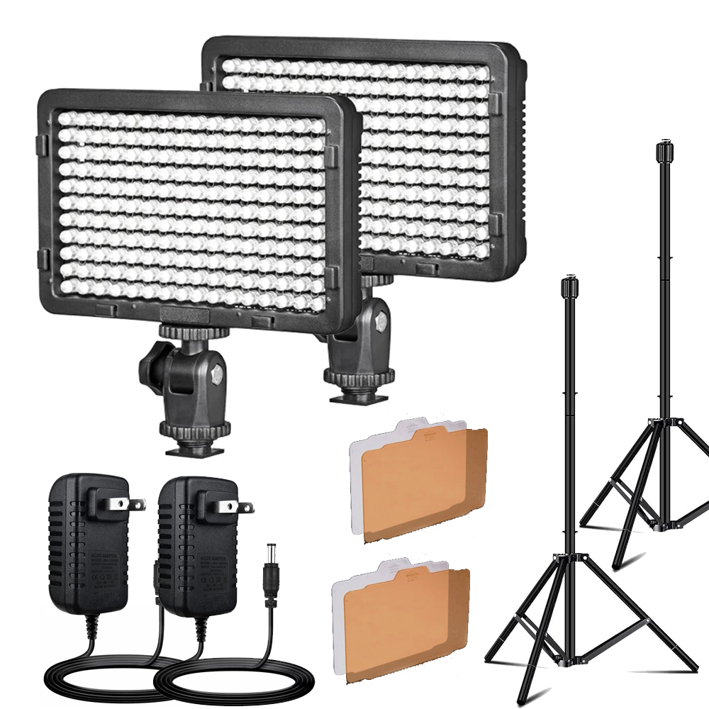 2pack 176 LED Studio Streaming - Iris Photography Led Lighting Pack ulasan dan harga