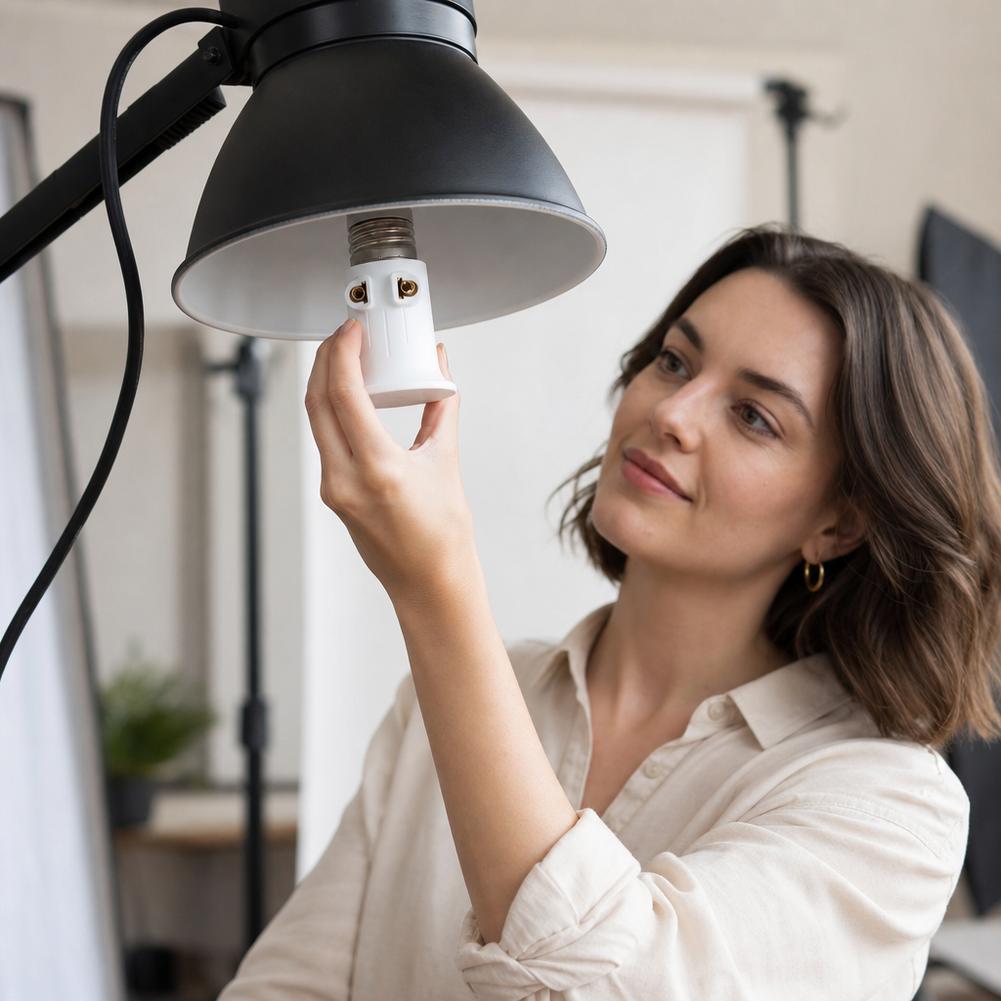 E27 to EU Plug Adapter Light S - Lighting In Photography Studio ulasan dan harga