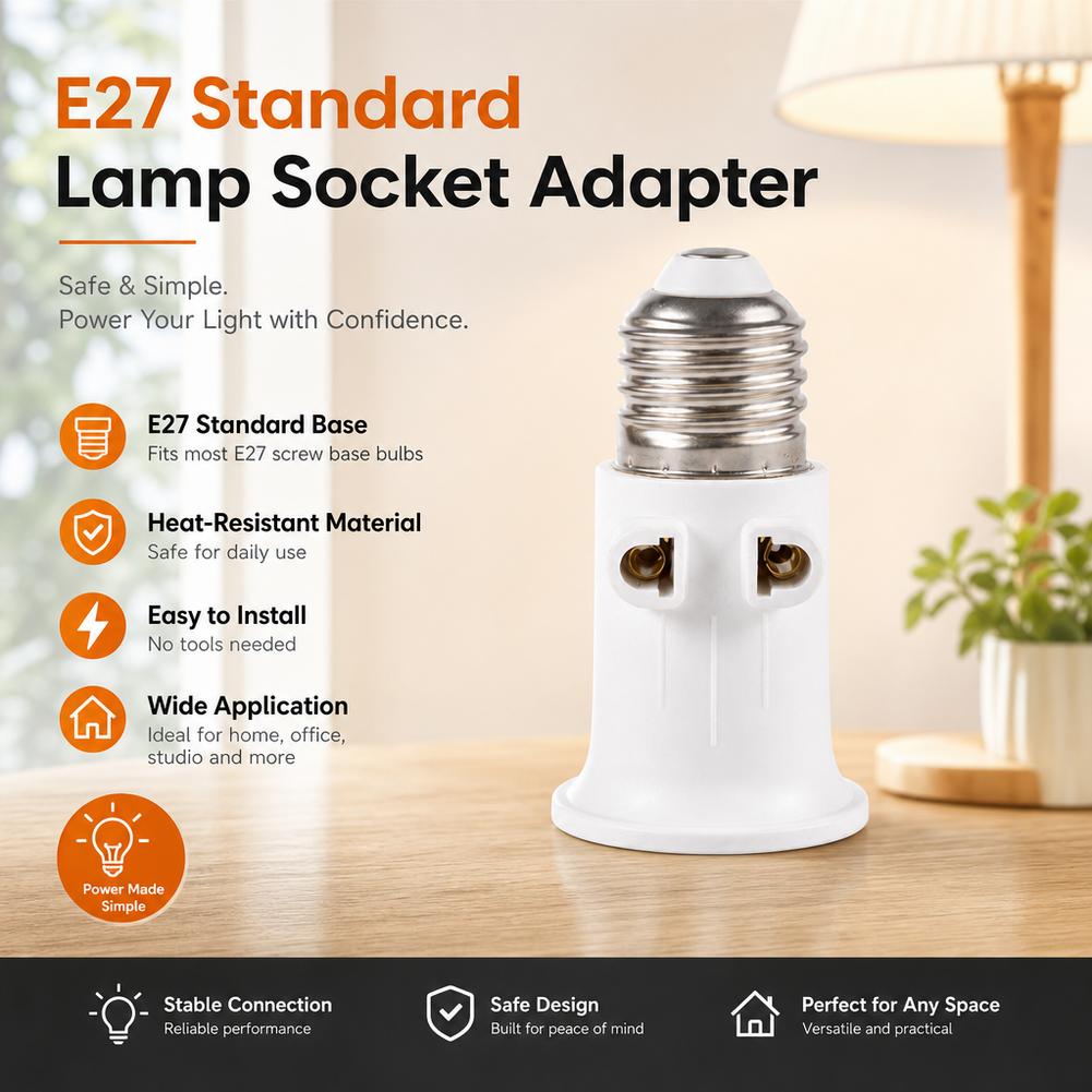 E27 to EU Plug Adapter Light S - Lighting In Photography Studio ulasan dan harga