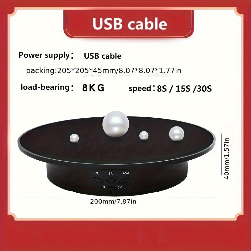 20 cm/7.87 inch Electric Rotat - Photography Lighting Material ulasan dan harga