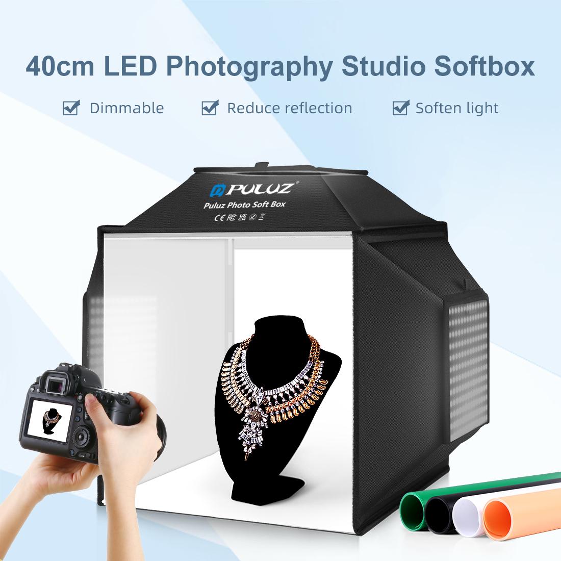 PULUZ 40cm Folding 72W 5500K S - Photography Lighting And Backdrop Kits ulasan dan harga