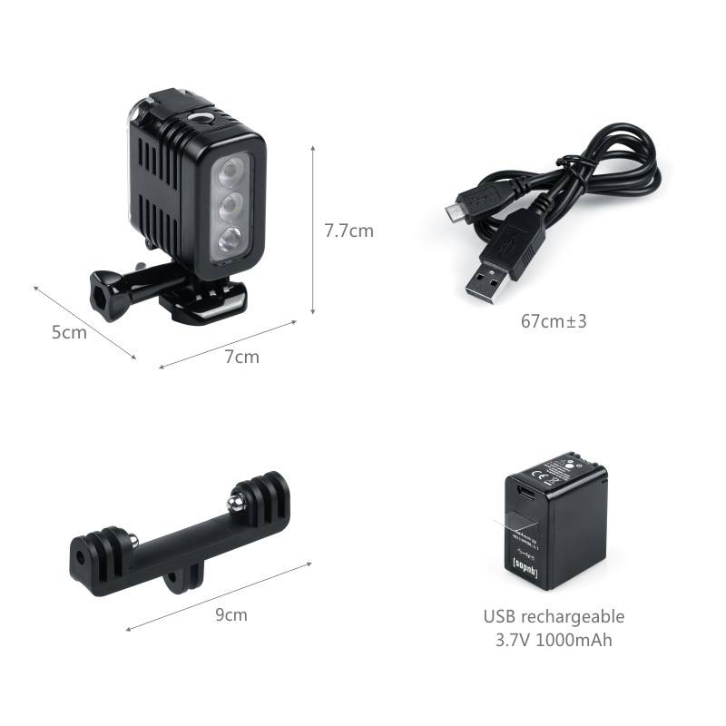 New Lamp Diving Waterproof LED - Iris Photography Led Lighting Pack ulasan dan harga