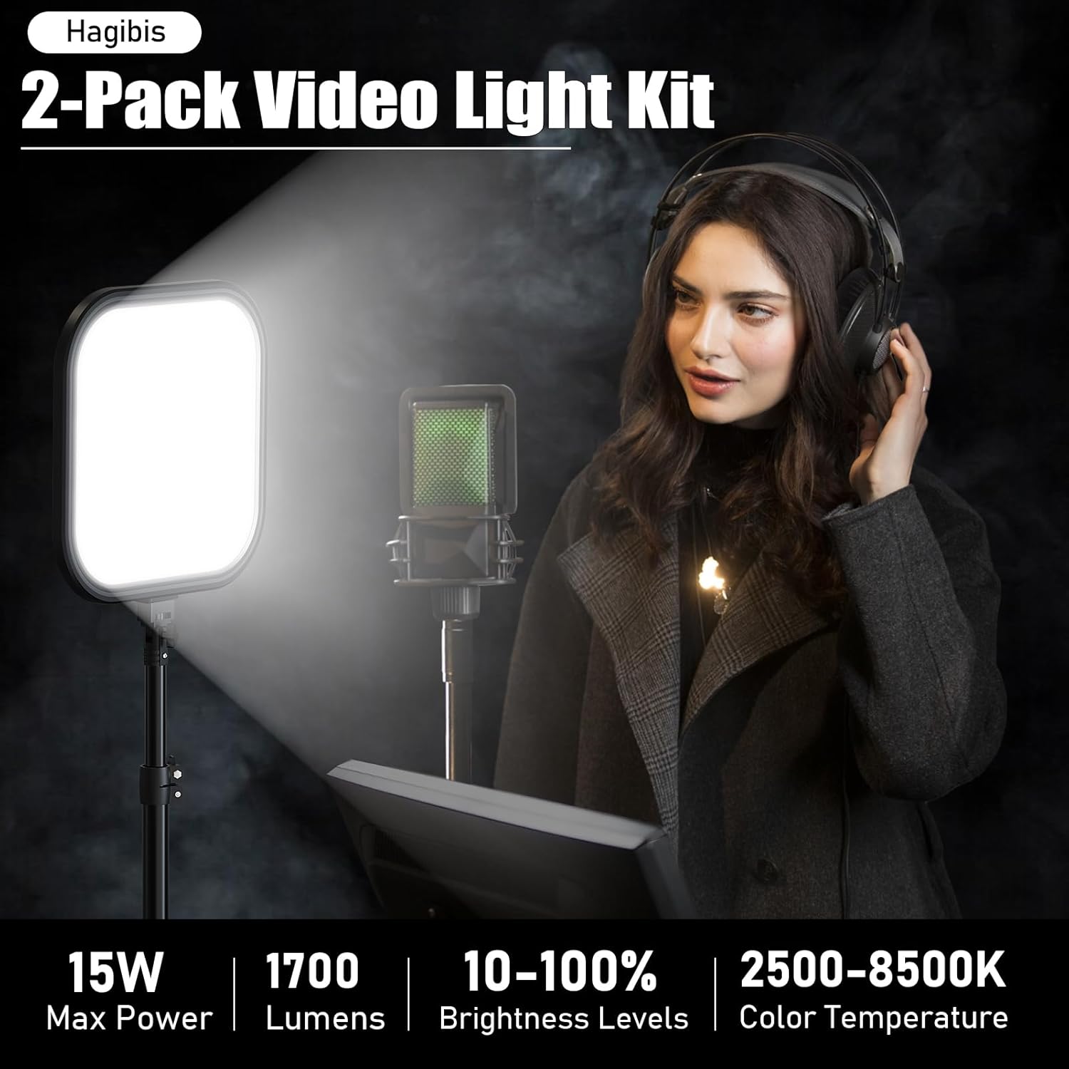 2Pack LED Video Light Kit 15W  - Altson Photography Video Lighting Kit ulasan dan harga