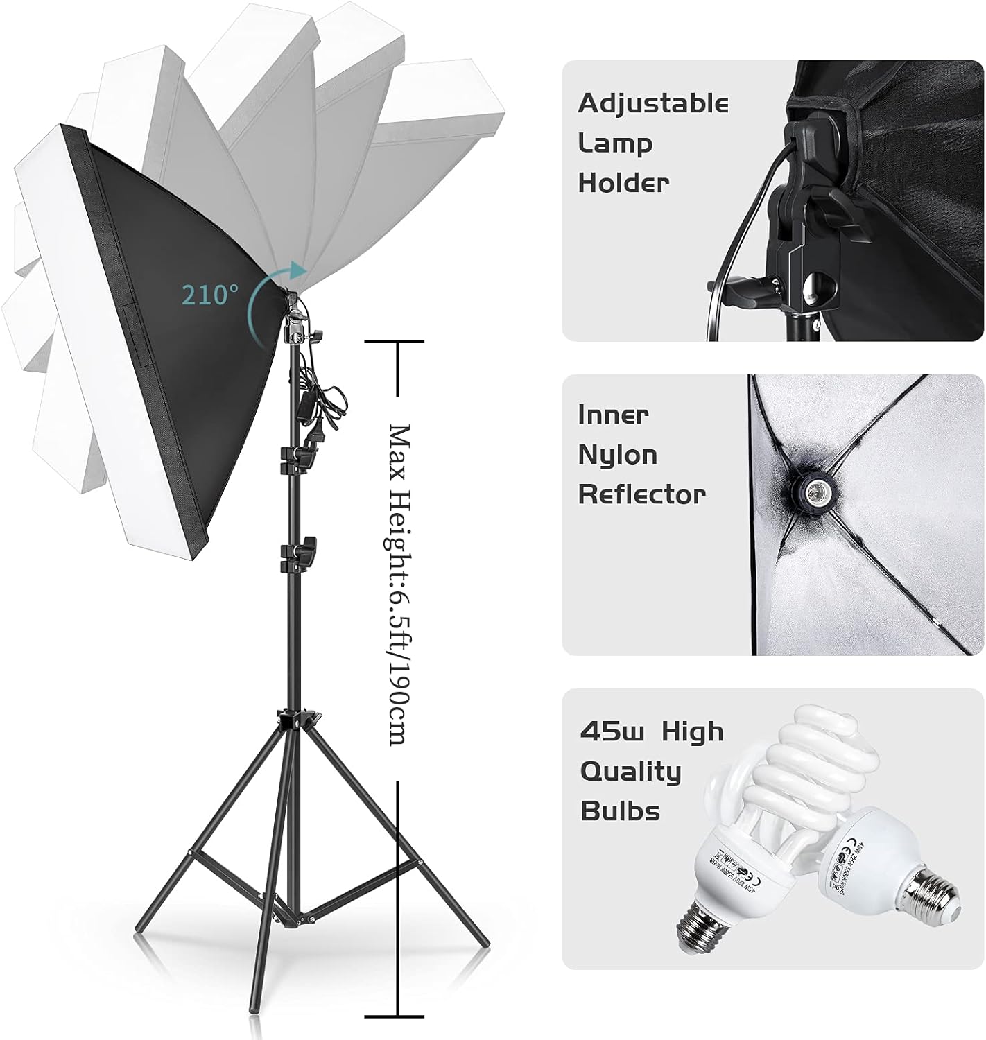 Photography Lighting Kit, Ligh - Photography Lighting And Backdrop Kits ulasan dan harga