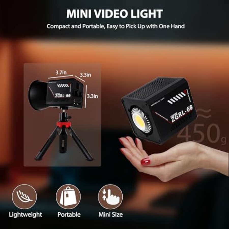 60W COB LED Video Light Handhe - Lighting In Photography Studio ulasan dan harga