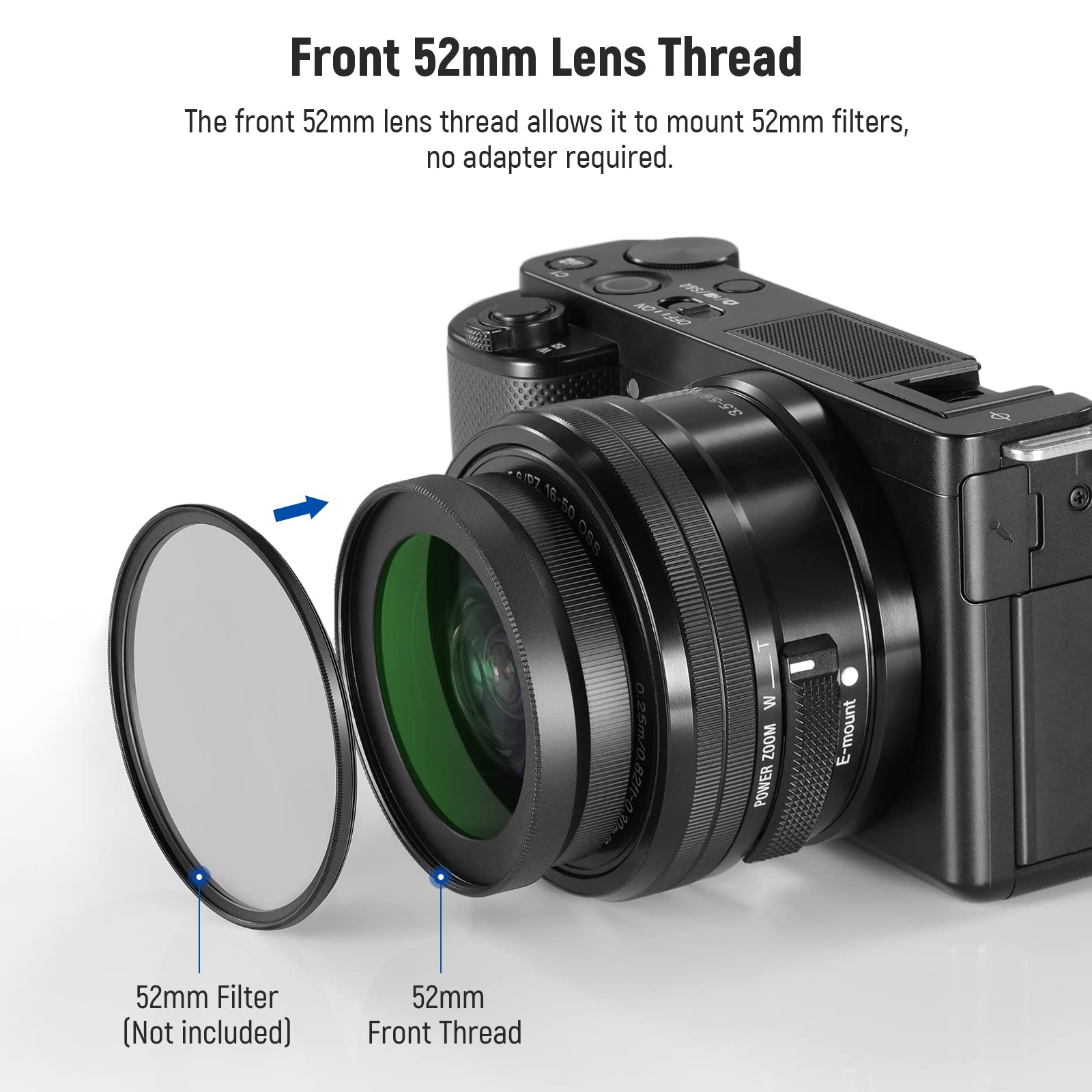 NEEWER 40.5mm HD Wide Angle Le - Sony Camera Zv-E10 ulasan dan harga