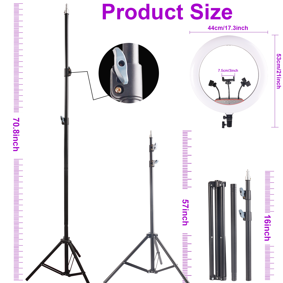 Professional 18 Inch Ring Ligh - Photography Lighting Online ulasan dan harga
